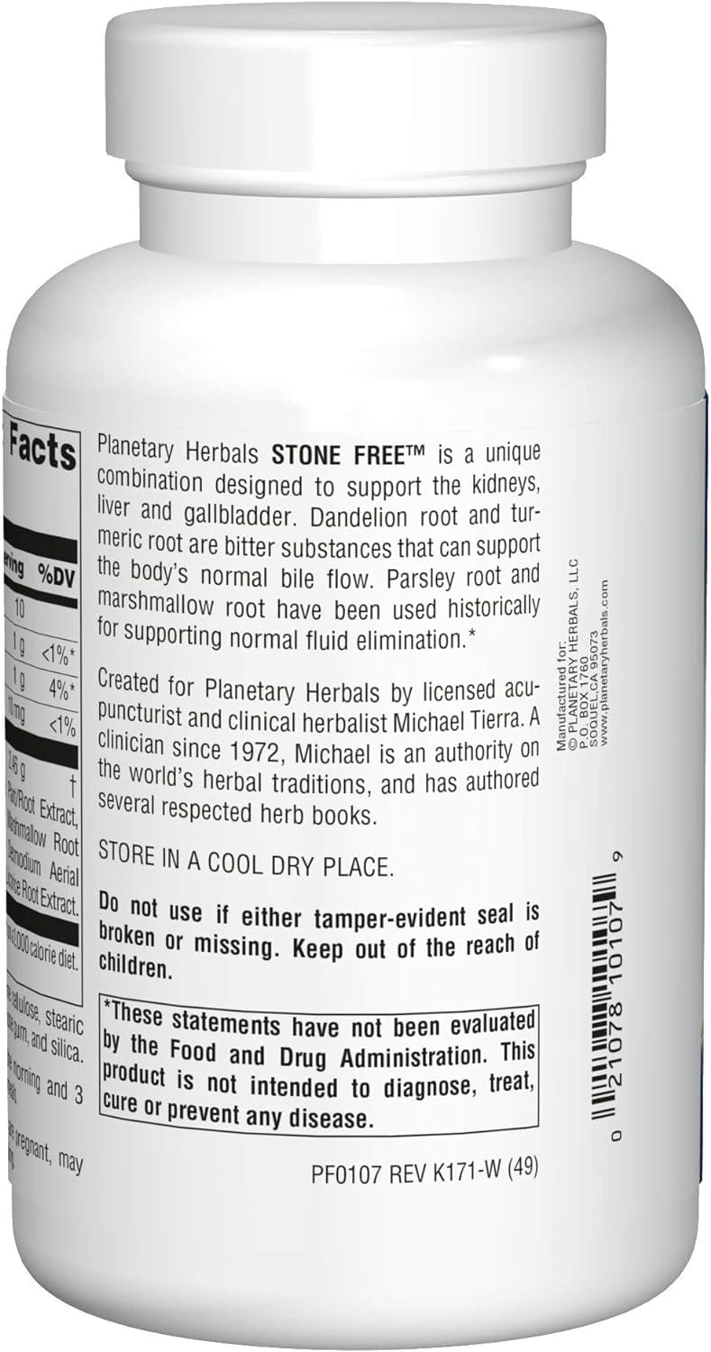 Planetary Herbs - Stone Free - 820 mg - 90 Tablets