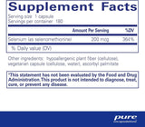 Pure Encapsulations - Selenium 200mcg 60 vcaps