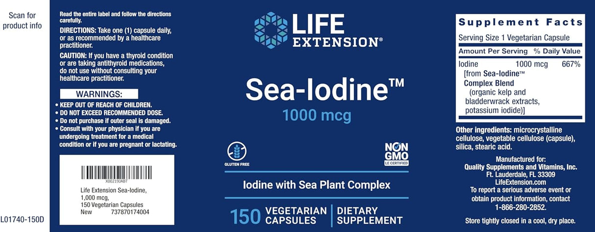 Life Extension - Sea-Iodine, 1000 mcg, 60 Caps