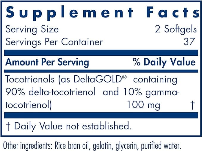 Nutricology / Allergy Research Group, Delta-Fraction Tocotrienols, 50 mg, 75 Softgels