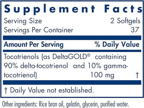 Nutricology / Allergy Research Group, Delta-Fraction Tocotrienols, 50 mg, 75 Softgels