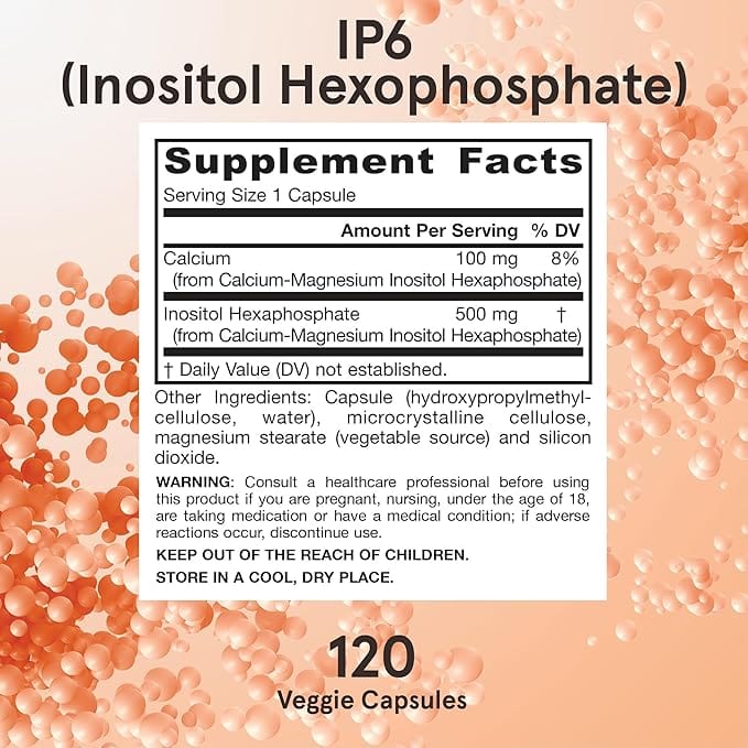 Jarrow Formulas IP6 Inositol Hexaphosphate 500mg, 120 Capsules