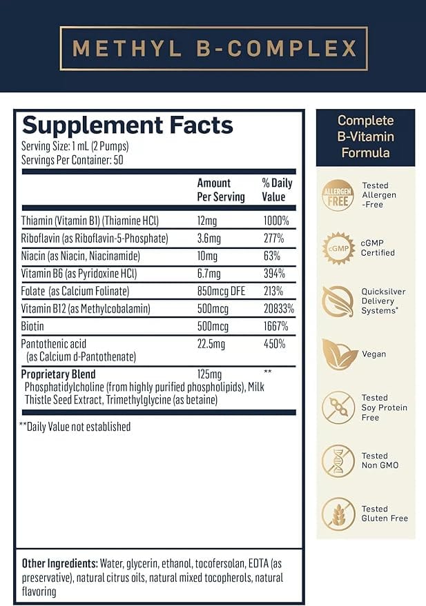 Quicksilver Scientific Liposomal Methyl B-Complex, 50ml