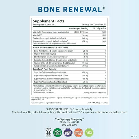 The Synergy Company Bone Renewal, 150 Capsules