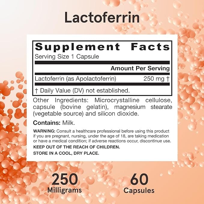 Jarrow Formulas Lactoferrin 250 mg, 60 Capsules