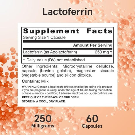 Jarrow Formulas Lactoferrin 250 mg, 60 Capsules