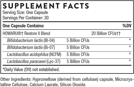 Thorne Research - FloraSport 20B, 30 Veggie Caps