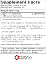 Protocol For Life Balance Red Yeast Rice Extract, 90 Vegcaps