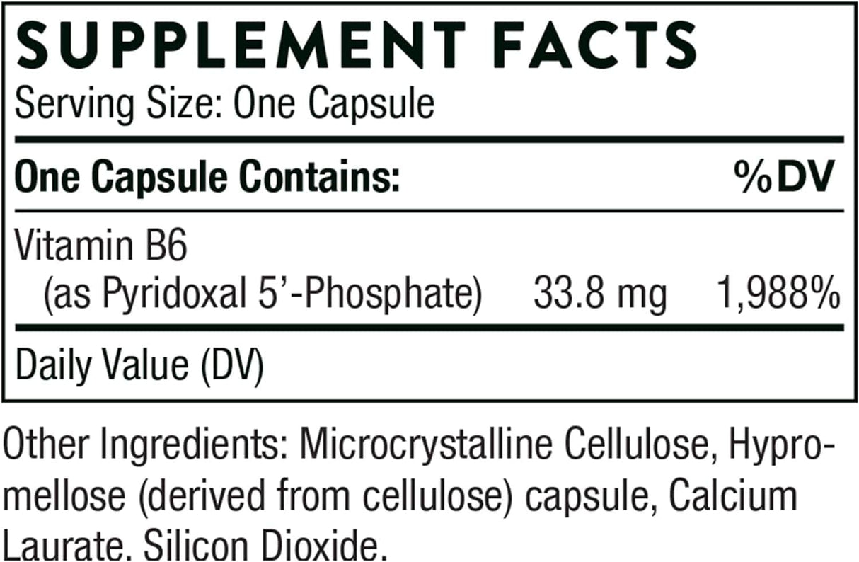 Thorne Research - Pyridoxal 5'-Phosphate (P5P P-5-P), 180 Veggie Caps