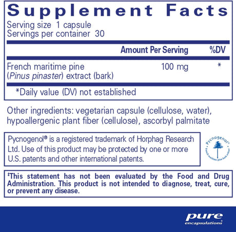 Pure Encapsulations - Pycnogenol 100mg 30 caps