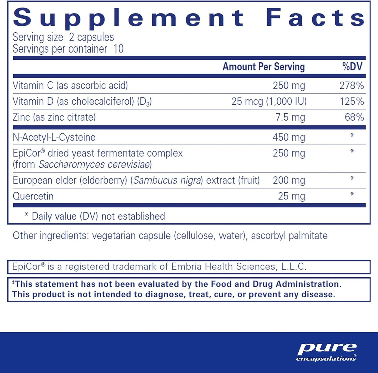 Pure Encapsulations PureDefense, Immune Support, 30 Caps