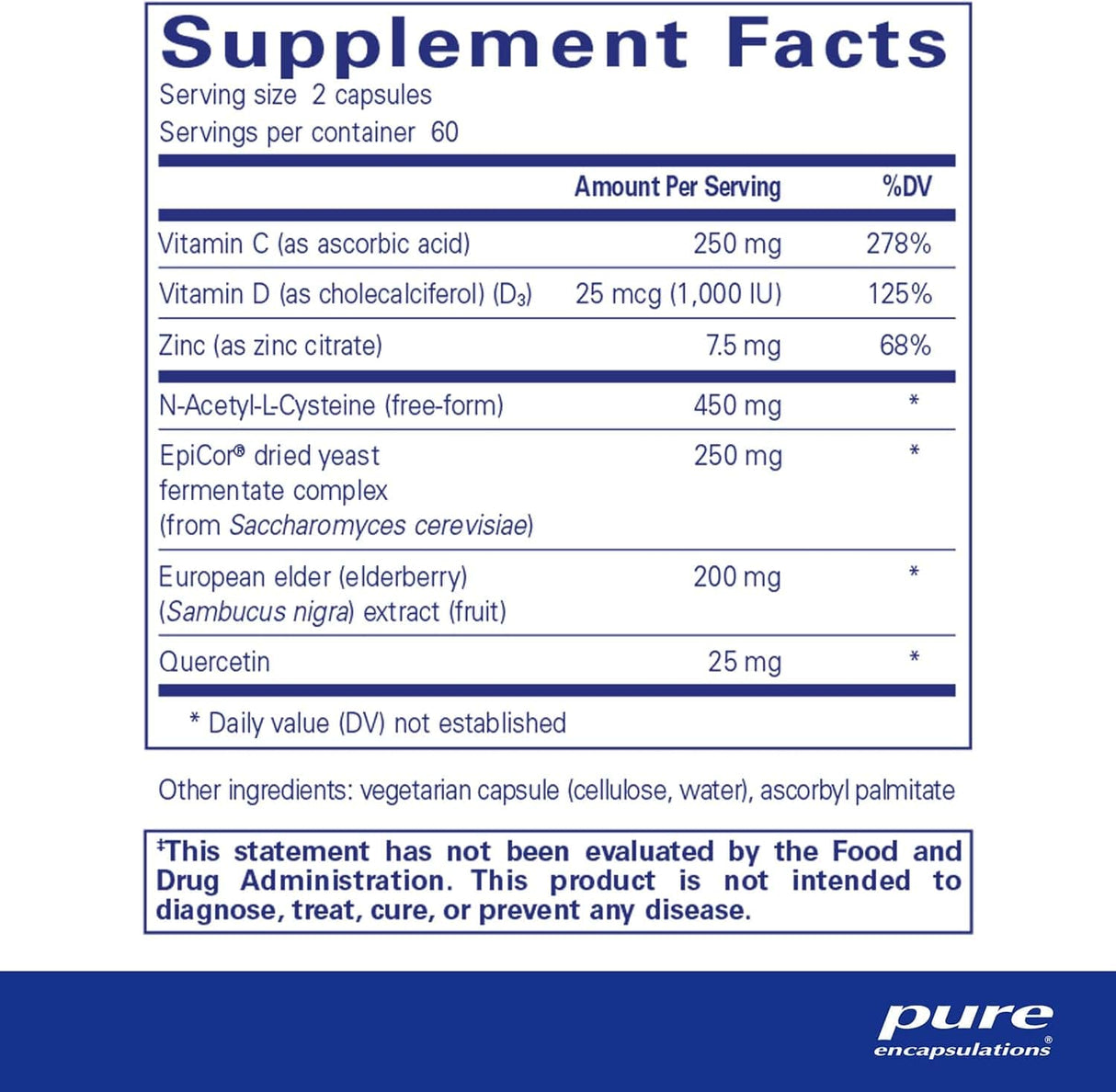 Pure Encapsulations PureDefense, Immune Support, 120 Caps