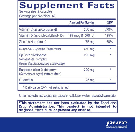 Pure Encapsulations PureDefense, Immune Support, 120 Caps