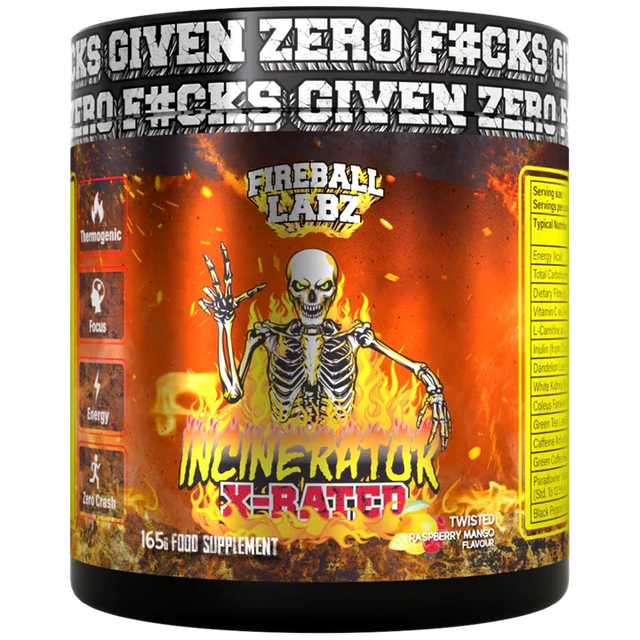 Fireball Labz Incinerator X-Rated 165g Twisted (Raspberry Mango)