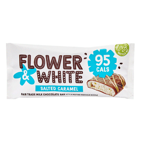 Flower & White Meringue Bar 12x20g Salted Caramel