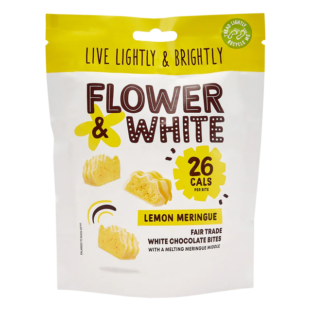 Flower & White Meringue Bites 75g Lemon