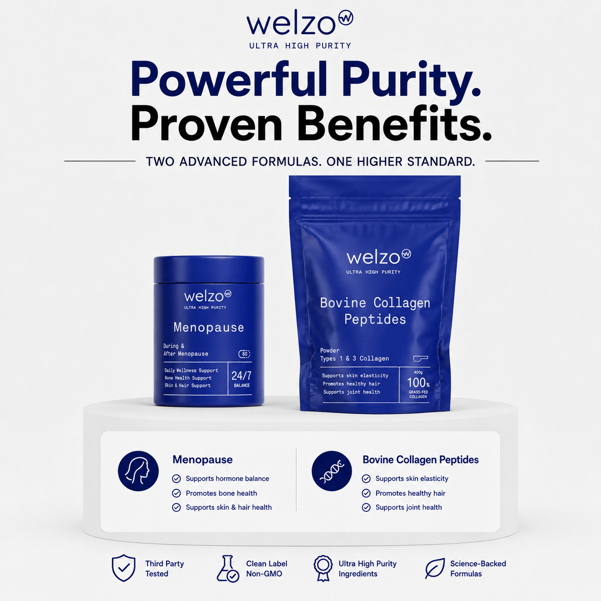 Ultra Purity Menopause Daily Support bundle multi-nutrient collagen – view 2