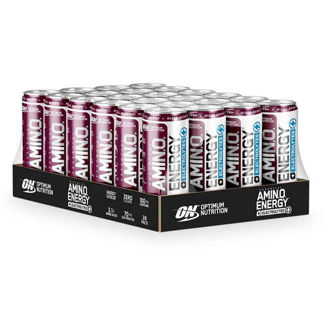 Optimum Nutrition Amino Energy & Electrolye 24x250ml Mixed Berry