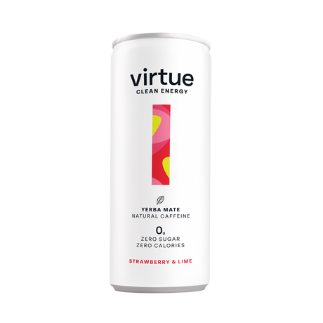 Virtue Clean Energy Yerba Mate 12x250ml Strawberry and Lime