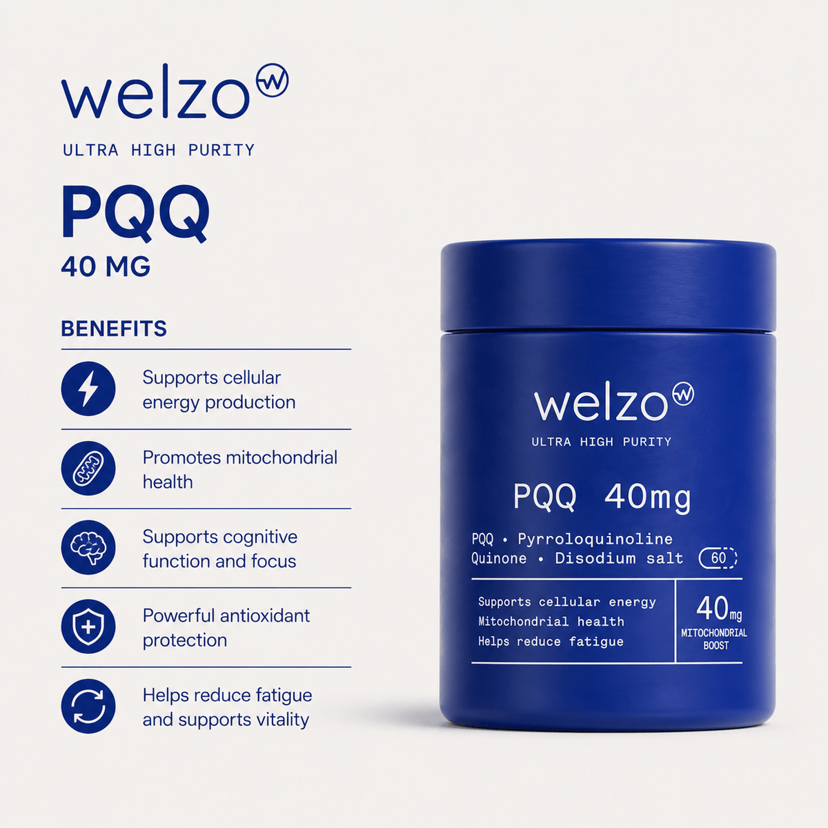 Welzo energy and fatigue blood test with NMN and PQQ supplement bundle – view 4