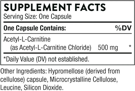 Acetyl-L-Carnitine ( Formerly Carnityl), 60 Veggie Capsules - Thorne - welzo