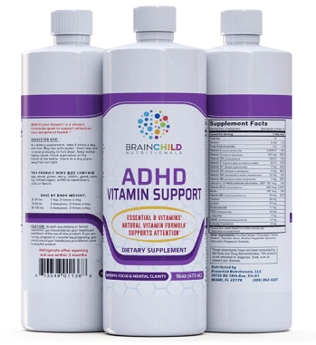 ADHD Vitamin Support Formula (16 fl oz) 473ml (Lemon Lime) - BrainChild Nutritionals - welzo