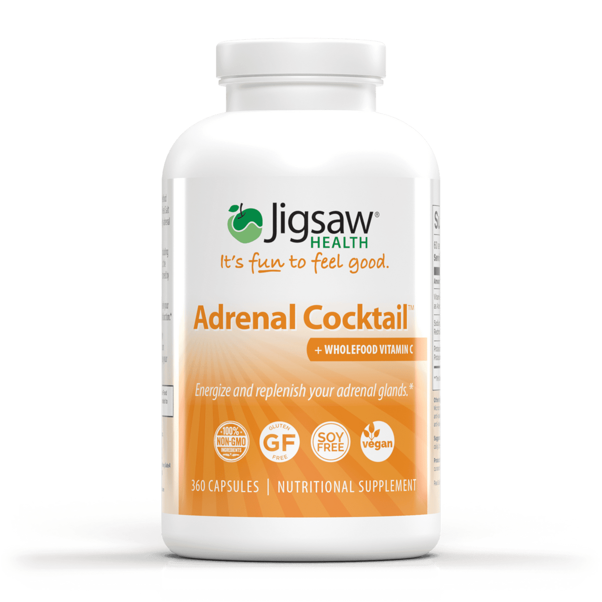 Adrenal Cocktailâ„¢ + Whole Food Vitamin C - 360 capsules - Jigsaw Health - welzo