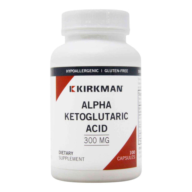 Alpha-Ketoglutaric Acid 300 mg, 100 capsules - Kirkman Labs (Hypoallergenic) - welzo