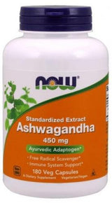 Ashwagandha 450mg, 180 Capsules - Now Foods - welzo