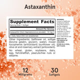 Astaxanthin, 12 mg, 30 Softgels - Jarrow Formulas - welzo