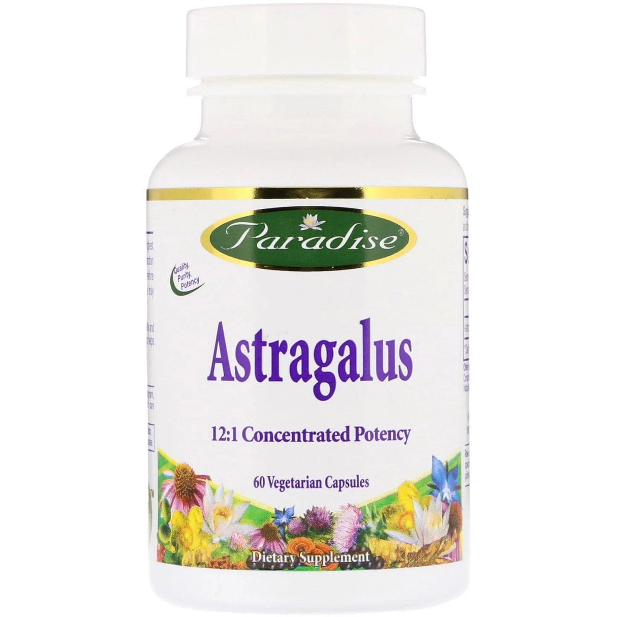 Astragalus, 60 Vegetarian Capsules - Paradise Herbs - welzo