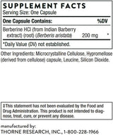 Berberine 200mg (formerly Berbercap) - 60 Veg Caps - Thorne Research - welzo