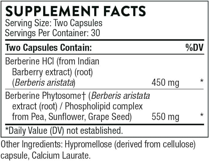 Berberine (formerly Berberine-500) 60 Veg Caps - Thorne - welzo