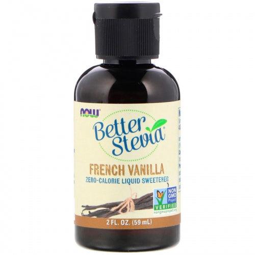 Better Stevia Liquid Sweetener, French Vanilla, 60ml - Now Foods - welzo