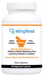 Black Elderberry + Immuno-Boost Antioxidant Formula, 60 veggie caps - Simplesa - welzo