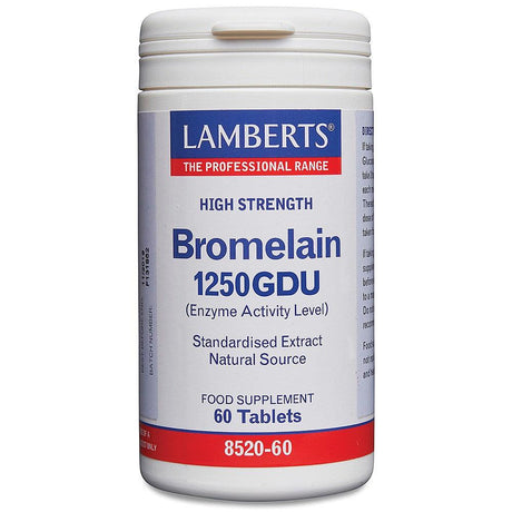 Bromelain 1250 GDU - 60 Tabs - Lamberts - welzo