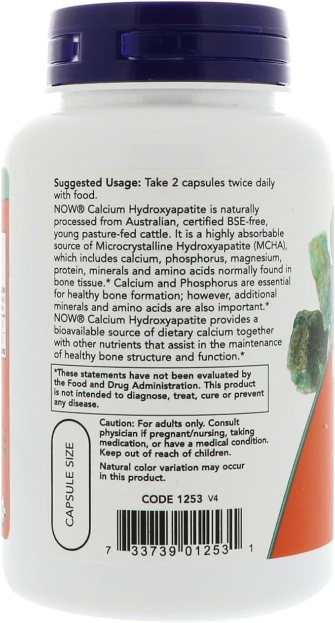 Calcium Hydroxyapatite Caps, 120 Capsules - Now Foods - welzo