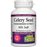 Celery Seed, Standardized Extract, 60 Vegetarian Capsules - Natural Factors - welzo