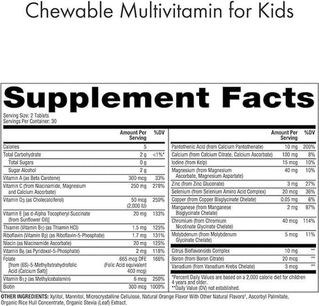 Children's Multivitamin, Fruit Flavored Chewables, 60 Tablets - Dr. Mercola - welzo