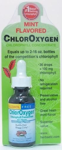 ChlorOxygen, Chlorophyll Concentrate (Alcohol Free, Mint Flavour) 29.5 ml â€“ Herbs Etc. - welzo