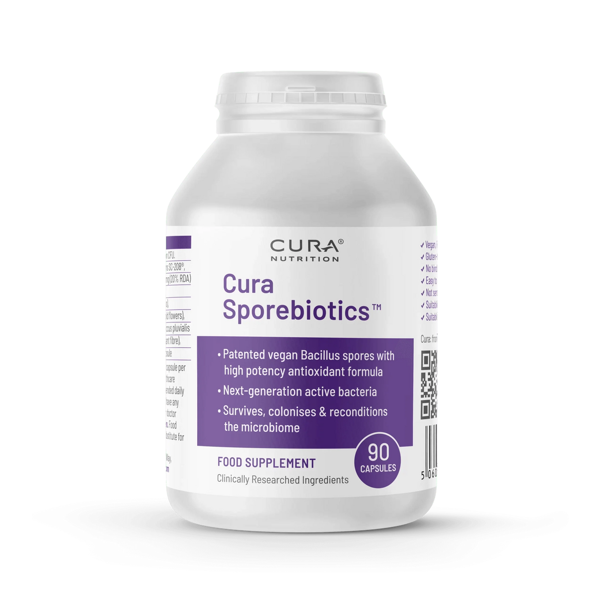 Cura Sporebiotics - 90 Capsules - Cura Nutrition - welzo