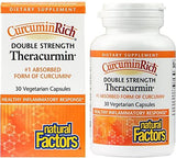 Natural Factors CurcuminRich, Double Strength Theracurmin, 30 Vegetarian Capsules