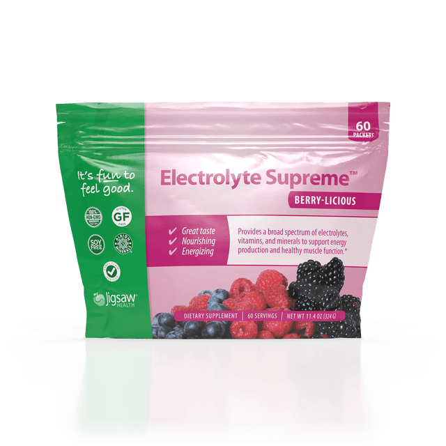 Electrolyte Supremeâ„¢ Berry-Licious flavour, 60 packets - Jigsaw Health - welzo