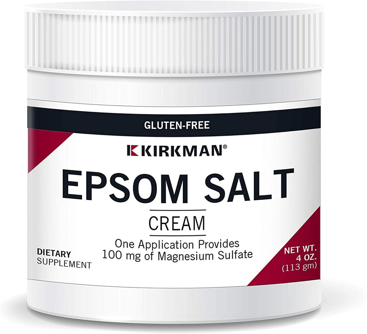 Epsom Salt Cream (Magnesium Sulfate) - (4oz) 113g - Kirkman Labs - welzo