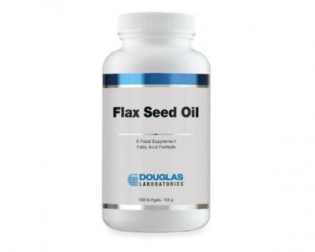 Flax Seed Oil Organic 100 Softgels - Douglas Labs - welzo