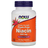 Flush-Free Niacin, Double Strength 500mg - 90 Capsules - Now Foods - welzo