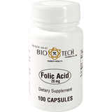 Folic Acid 20 mg 100 caps - Bio-Tech - welzo