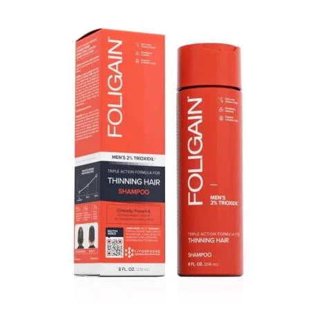 Foligain Triple Action Shampoo For Thinning Hair For Men with 2% Trioxidil