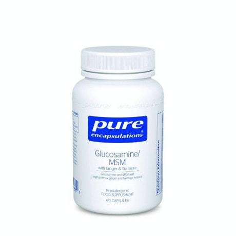 Glucosamine MSM with Ginger & Turmeric - 60 Capsules - Pure Encapsulations - welzo