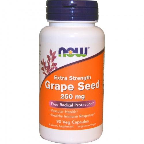 Grape Seed, Extra Strength, 250 mg, 90 Veg Caps - Now Foods - welzo